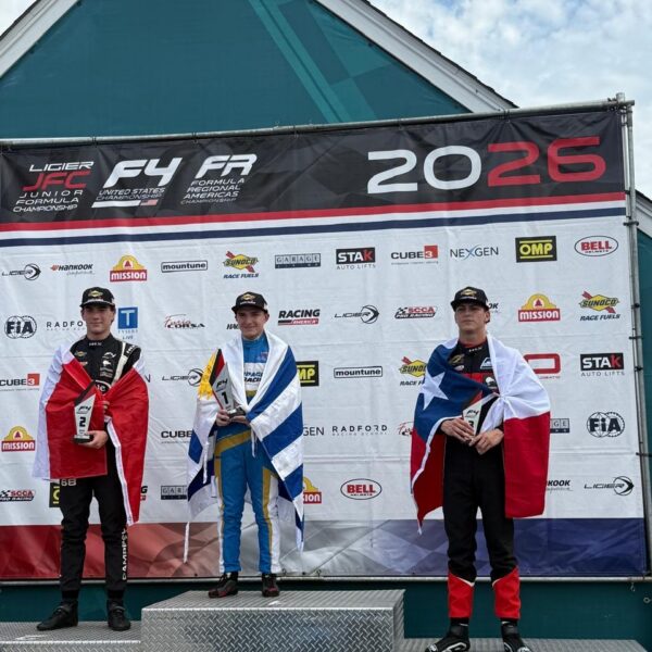 Clemente Huerta cierra fecha de Virginia con otro podio en la F4 de Estados Unidos
