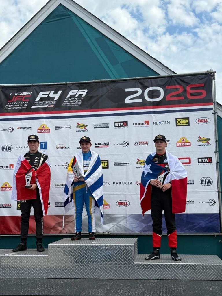 Clemente Huerta cierra fecha de Virginia con otro podio en la F4 de Estados Unidos